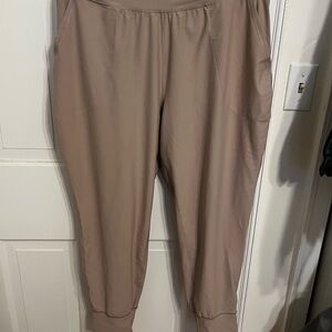 Old Navy Tan Track Pants with Elastic Waistband